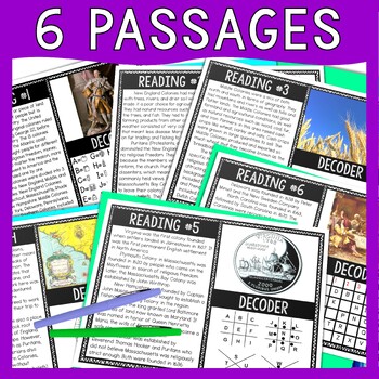 13 Colonies Reading Comprehension and Puzzle Escape Room - Image 2