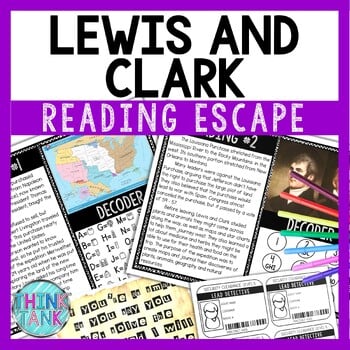 Lewis and Clark Expedition Reading Comprehension and Puzzle Escape Room