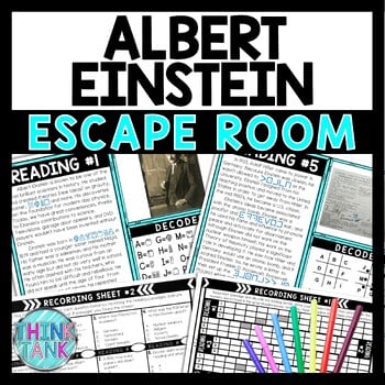 Albert Einstein Escape Room Scavenger Hunt - Reading Comprehension - Scientists