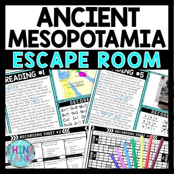 Ancient Mesopotamia Escape Room Scavenger Hunt - Reading Comprehension