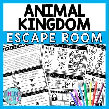 Animal Kingdom Escape Room - Task Cards - Reading Comprehension
