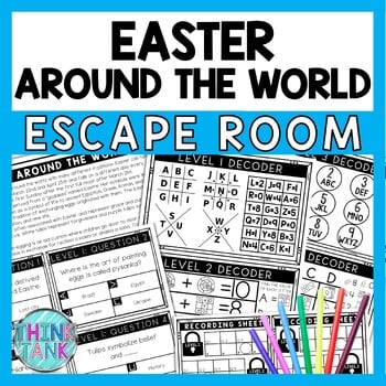 Easter Around the World Escape Room - Task Cards - Reading Comprehension