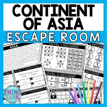 Asia Escape Room - Task Cards - Reading Comprehension