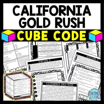 California Gold Rush Cube Stations - Reading Comprehension Activity