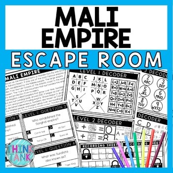 Mali Empire Escape Room - Task Cards - Reading Comprehension