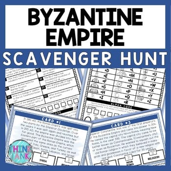 Byzantine Empire Scavenger Hunt - Reading Comprehension Activity