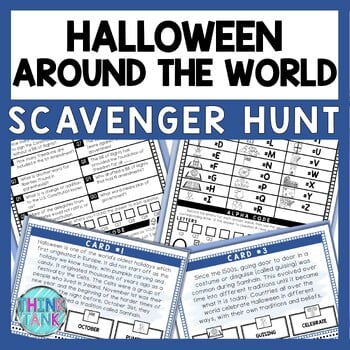 Halloween Around the World Scavenger Hunt - Reading Comprehension