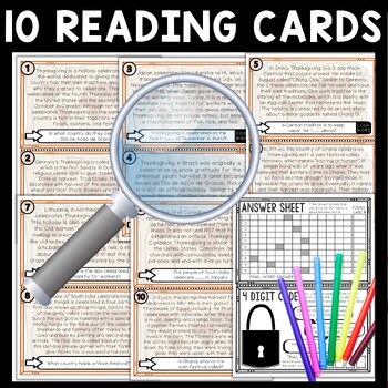 Thanksgiving Around the World Scavenger Hunt Reading Comprehension Activity - Image 3