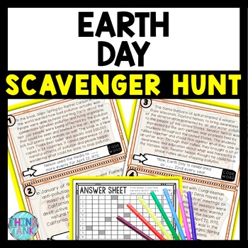 Earth Day Scavenger Hunt Reading Comprehension Activity