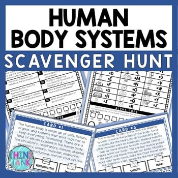 Human Body Systems Scavenger Hunt - Reading Comprehension Activity