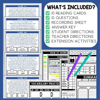 Digestive System Scavenger Hunt - Reading Comprehension Activity - Human Body - Image 2