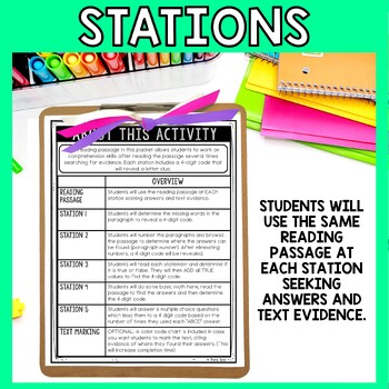 Tropical Rainforests Escape Room Stations - Reading Comprehension Activity - Image 4