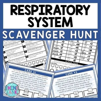 Respiratory System Scavenger Hunt - Reading Comprehension Activity - Human Body