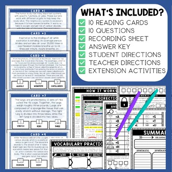 Respiratory System Scavenger Hunt - Reading Comprehension Activity - Human Body - Image 2