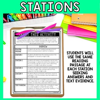 Test Taking Strategies Escape Room Stations - Reading Comprehension - Test Prep - Image 4