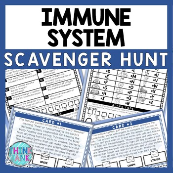 Immune System Scavenger Hunt - Reading Comprehension Activity - Human Body
