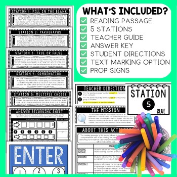 Ancient Wonders Escape Room Stations - Reading Comprehension Activity - Image 2