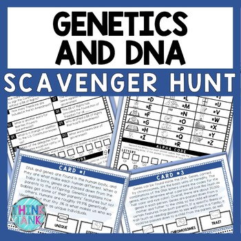 Genetics and DNA Scavenger Hunt - Reading Comprehension Activity - Human Body