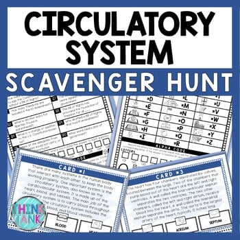 Circulatory System Scavenger Hunt - Reading Comprehension Activity - Human Body