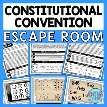 Constitutional Convention ESCAPE ROOM - Reading Comprehension Activity