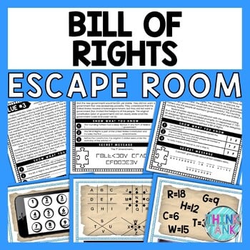 Bill of Rights ESCAPE ROOM - Reading Comprehension Activity