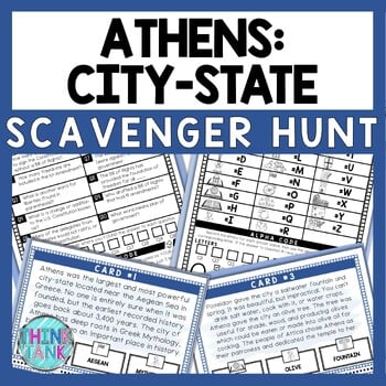 Athens (Ancient Greece) Scavenger Hunt - Reading Comprehension Activity