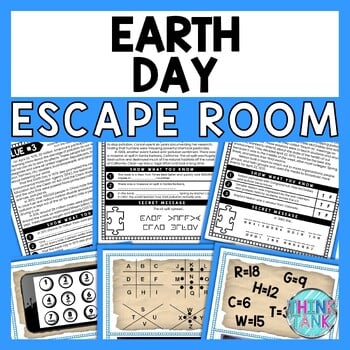 Earth Day ESCAPE ROOM - Reading Comprehension Activity