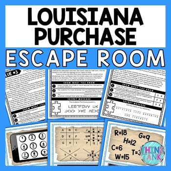 Louisiana Purchase ESCAPE ROOM - Reading Comprehension Activity