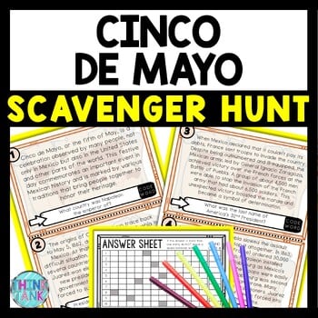 Cinco de Mayo Scavenger Hunt Reading Comprehension Activity