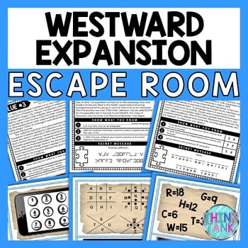 Westward Expansion ESCAPE ROOM - Reading Comprehension Activity