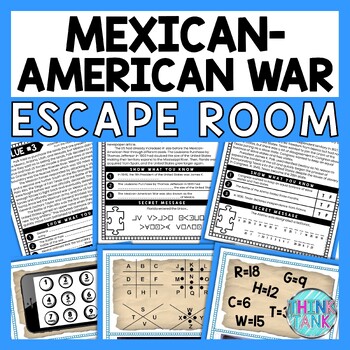 Mexican American War ESCAPE ROOM - Reading Comprehension Activity - Texas