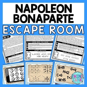 Napoleon Bonaparte ESCAPE ROOM - Reading Comprehension Activity