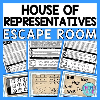 House of Representatives ESCAPE ROOM - Reading Comprehension Activity