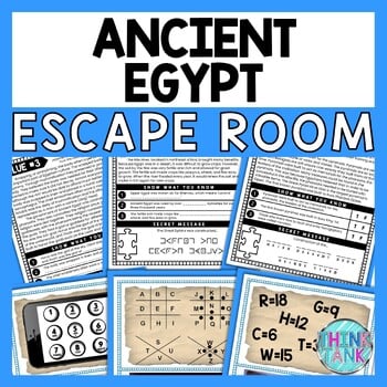 Ancient Egypt ESCAPE ROOM - Reading Comprehension Activity