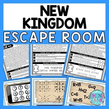 New Kingdom ESCAPE ROOM - Reading Comprehension Activity - Ancient Egypt