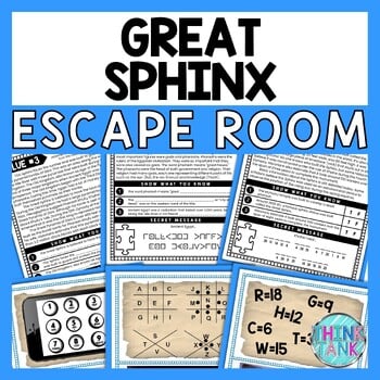 Great Sphinx ESCAPE ROOM - Reading Comprehension Activity - Ancient Egypt