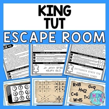 King Tut ESCAPE ROOM - Reading Comprehension Activity - Ancient Egypt