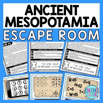 Ancient Mesopotamia ESCAPE ROOM - Reading Comprehension Activity
