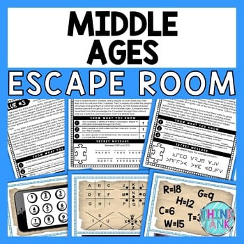 Middle Ages ESCAPE ROOM - Reading Comprehension Activity - Medieval Period