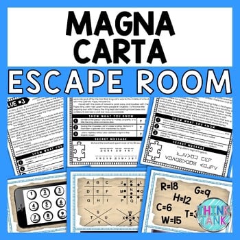 Magna Carta ESCAPE ROOM - Reading Comprehension Activity