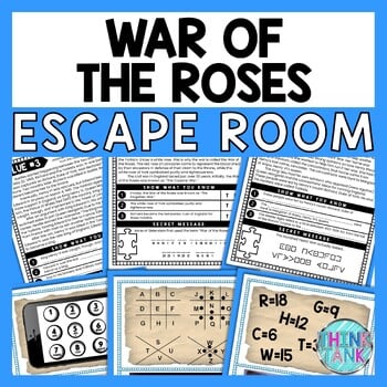 War of the Roses ESCAPE ROOM - Reading Comprehension Activity