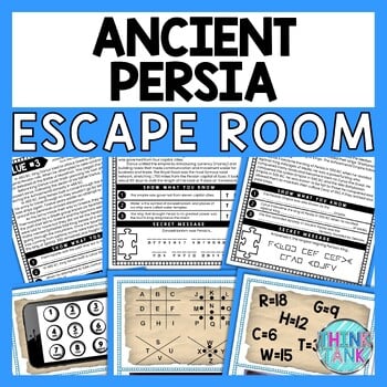 Ancient Persia ESCAPE ROOM - Reading Comprehension Activity - Mesopotamia
