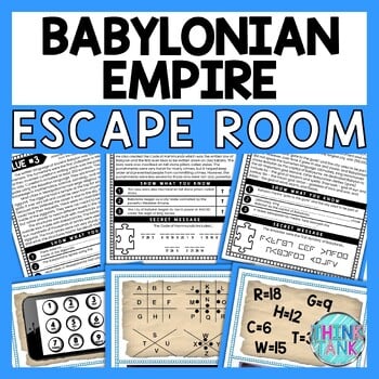 Babylonian Empire ESCAPE ROOM - Reading Comprehension Activity - Mesopotamia