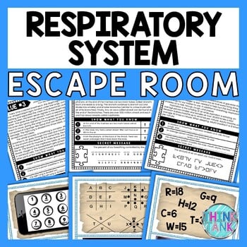 Respiratory System ESCAPE ROOM - Reading Comprehension Activity - Human Body