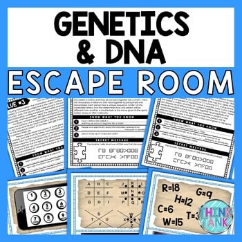 Genetics and DNA ESCAPE ROOM - Reading Comprehension Activity - Biology