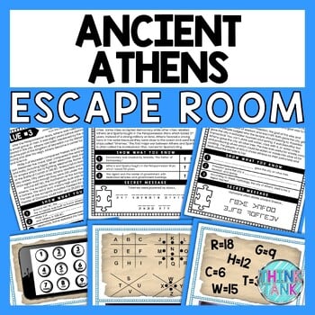 Athens ESCAPE ROOM - Reading Comprehension Activity - Ancient Greece