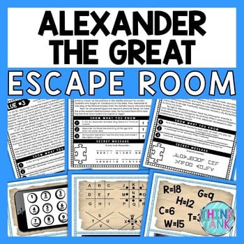 Alexander the Great ESCAPE ROOM - Reading Comprehension Activity -Ancient Greece