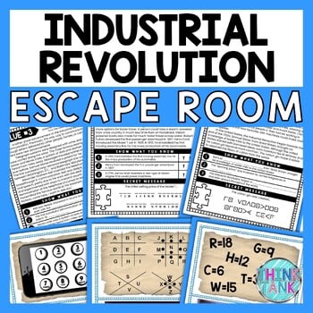 Industrial Revolution ESCAPE ROOM - Reading Comprehension Activity