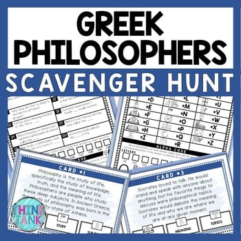 Greek Philosophers Scavenger Hunt - Reading Comprehension Activity