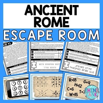Ancient Rome ESCAPE ROOM - Reading Comprehension Activity - Julius Caesar